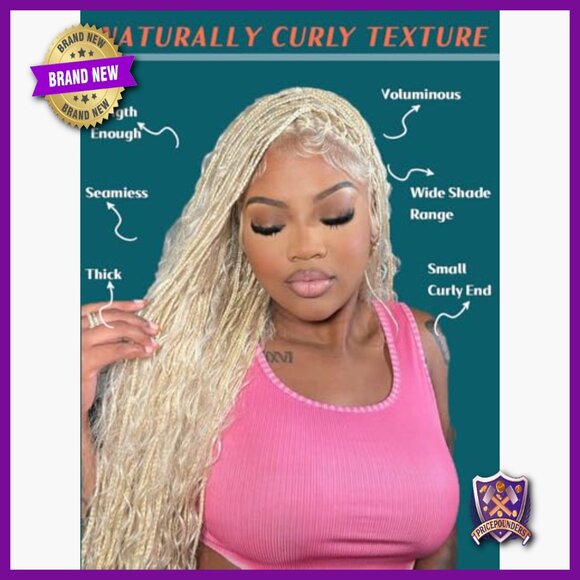 20 Inch Deep Wave Synthetic Braiding Hair 2 Bundles 200g Boho Curly Extensions